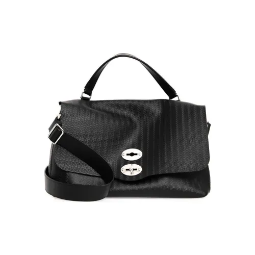 Zanellato Postina Сумка для доставки из коровьей кожи сумка через плечо сумка среднего размера мужская черная