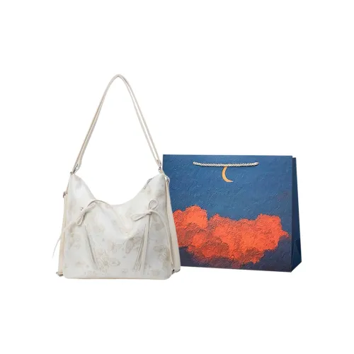 Elsvet ПУ (полиуретан) Рюкзак On The Плечо Женский Белый Серебряный