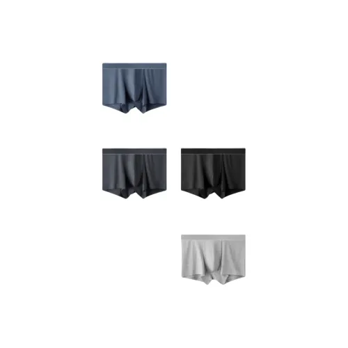 Tingqu Черный/Темный Wood Серый/Угольно-серый Синий/Средний Фотиния Серый Мужские Боксеры