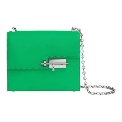 HERMES Verrou Chamkila шевро сумка с цепочкой Verrou сумка сумка через плечо мини женская ярко-зеленая