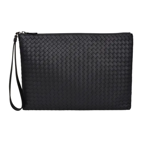 Bottega Veneta Sheepskin Clutch Unisex Gray Blue Bottega Veneta Клатч из овчины унисекс серо-синий