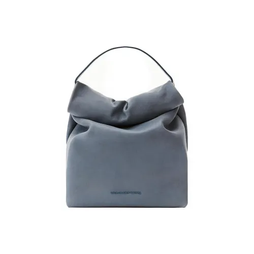 Alexander Wang Корова Кожа Lunch Box Сумка Клатч Маленькая Унисекс Полночь Синий