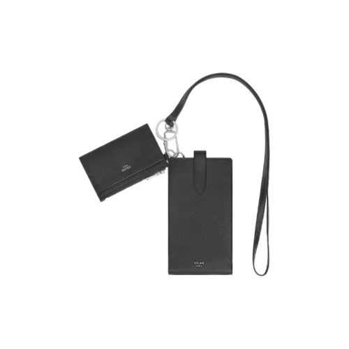 CELINE Чехол для телефона из коровьей кожи унисекс черный