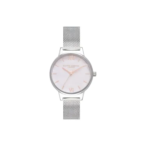OLIVIA·BURTON Women's Watch Кварцевый механизм Ремешок из нержавеющей стали 30 мм Белый циферблат