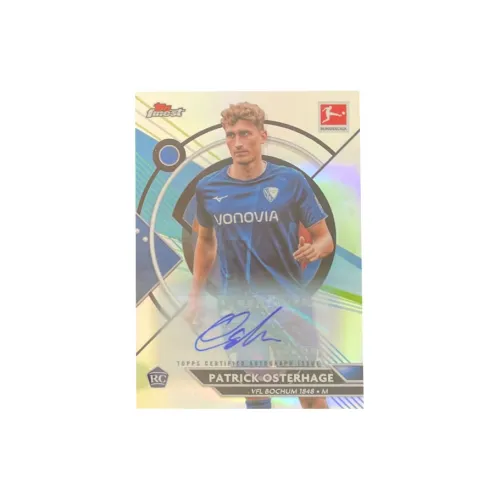 Topps 2023 Finest Bundesliga Borussia Mönchengladbach Patrick Osterhage Новые звезды Серебряный Fold Фирменный