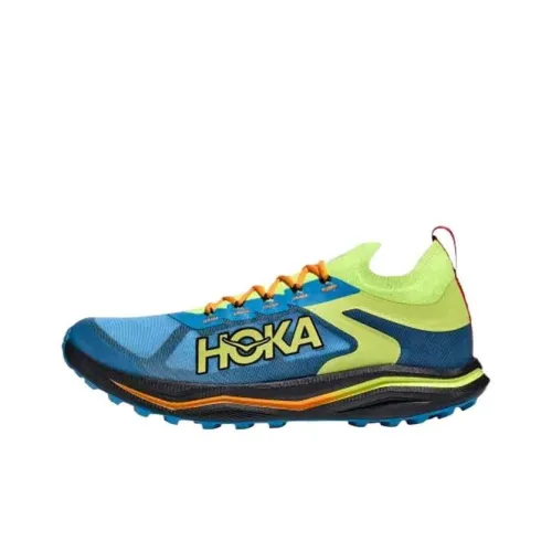 HOKA ONE ONE Zinal 2 Амортизация Низкий Топ Беговые кроссовки Мужской Синий