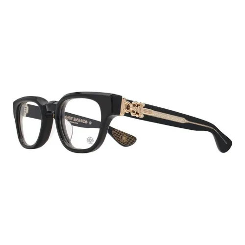 Chrome Hearts Пластина Сплав Рамка с Ацетат Кристал Нерегулярная форма Оправы для очков Мужской Черный Золотой