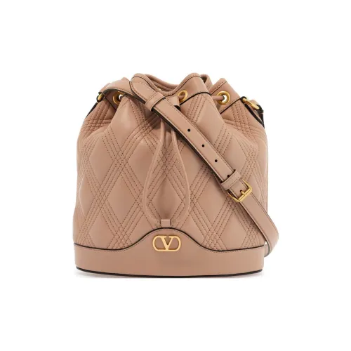 Valentino Garavani Кожа Ведрообразные Сумки Сумки через плечо Сумка на плечо Женская Розовый Корица