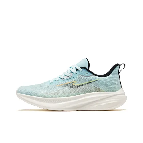 Erke Awakening 3 Амортизаторы Shock Absorbers Низкий Топ Тренировочные Беговые кроссовки Мужские Тихий синий Зеленый цвет Росток