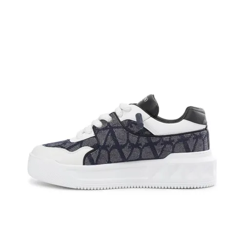Valentino ONE STUD XL Low Топ Скейтборд Кроссовки Мужские Джинсово-Синий