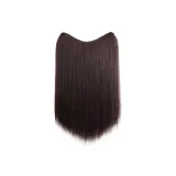 Y-образный Прямые волосы [60 см Темно-коричневый]