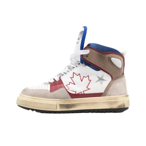 DSQUARED 2 Boogie High Топ Скейтборд Кроссовки Мужские Белые