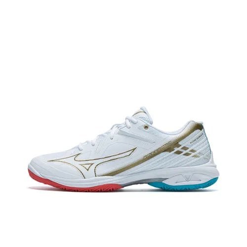 Mizuno WAVE CLAW 3 Бадминтонная обувь Низкий топ Несовпадающий Белый Унисекс