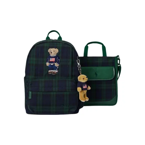 Polo Ralph Lauren Полиэстер Рюкзак Комбо Набор Детский Черный и Темно-Зеленый