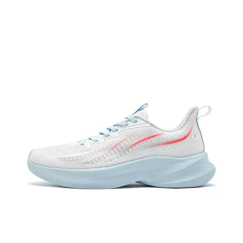 QIAODAN Амортизаторы Shock Slip-resistant Abrasion-resistant Низкий топ Повседневные Беговые кроссовки Мужские Белый Синий