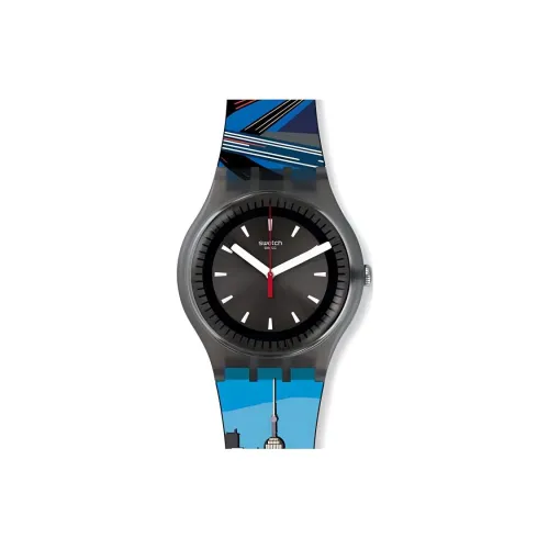 Swatch Quartz Movement Унисекс Часы 41 мм Синие