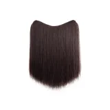 Y-образный Прямые волосы [45 см Темно-коричневый]