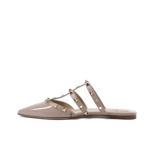 Valentino Rockstud Домашние тапочки Женские Нюдово-розовый