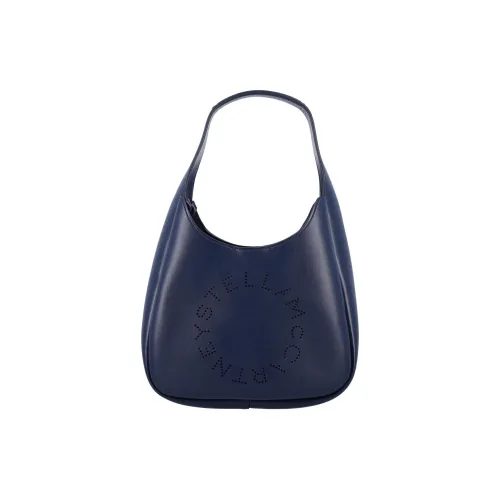 Stella McCartney Полиуретан Хобо Сумка Плечевая Сумка Экстра Большая Женская Морской Синий