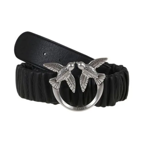 PINKO Козья кожа Кожаные ремни Женские Черный Ширина 4CM