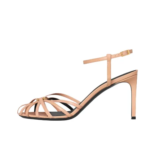 CELINE Triomphe One Ремешок Сандалии 8,5 см Женские Бежевые