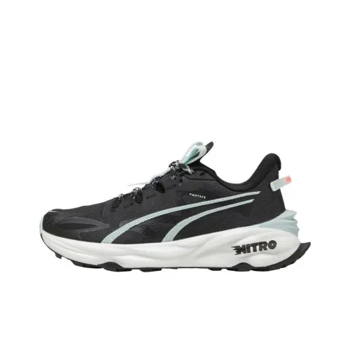 PUMA Fast Trac Nitro 3 Slip-Resistant Abrasion-Resistant Low Top Беговые кроссовки Женские Черный Синий