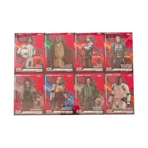 Topps Star Wars CAPTAIN Enic Han Solo Meeswin Красный Лава Fold Спортивные карты 8 шт