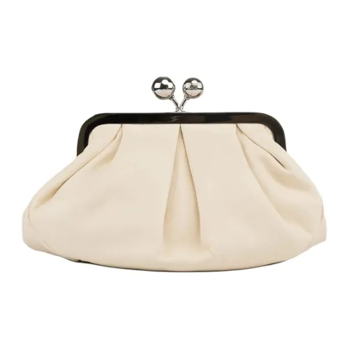 WEEKEND MaxMara Sheepskin Clutch Маленький Women's White