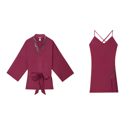 Victoria's Secret Snake Year Limited Collection Пижамный комплект Женские Бордовый