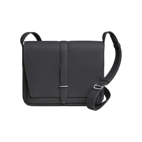 HERMES Steve Light Junior Коровья кожа Togo Курьерская сумка Сумка на плечо Мужская 85Ardoise Темно-сланцевый серый