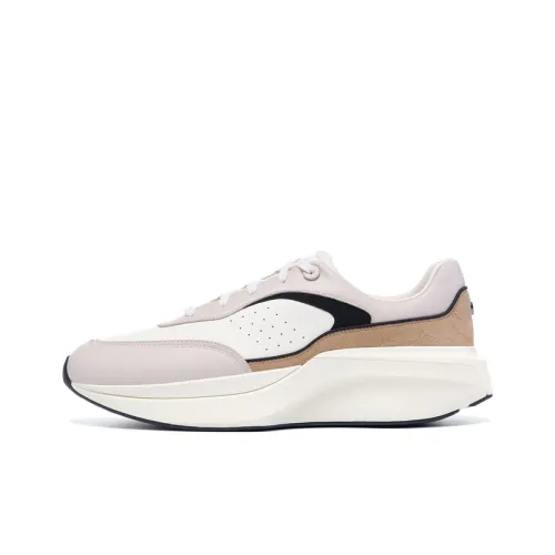 LI NING 1990 Противоскользящий Устойчивый к истиранию Низкий Топ Casual Мужской Экрю