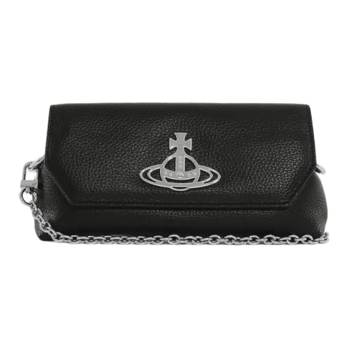 Vivienne Westwood PU (полиуретан) клатч сумка через плечо мини женская черная