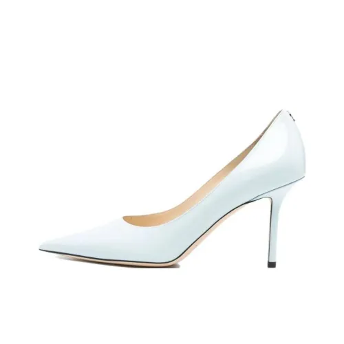 Jimmy Choo LOVE Грубый каблук Высокие каблуки 8,5 см Женские Ледяной синий