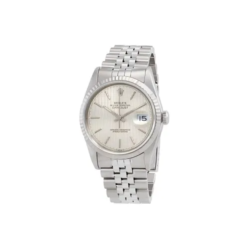 ROLEX Автоматический Механический Механизм Мужские Часы Часы 36 мм Серебристый Циферблат Корпус из Нержавеющей Стали Ремешок из Нержавеющей Стали