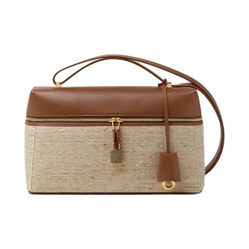 Loro Piana Extra Bag Телячья кожа Сумка на плечо Женская Льняной коричневый Морискский цвет
