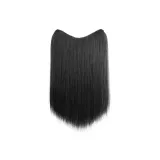 Y-образный Прямые волосы [60 см, чисто черный]