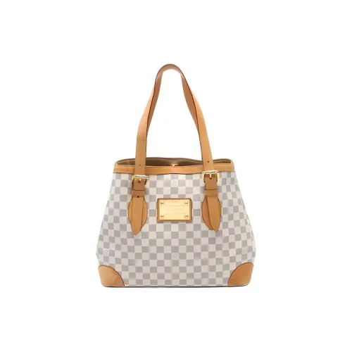 LOUIS VUITTON Покрытый холст с кожаными вставками Тоут Сумка Сумка для покупок Сумка Сумка через плечо Средняя Женская Белая