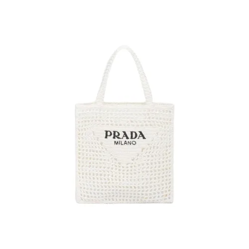 PRADA Raffia Сумка на одно плечо Женская Белая