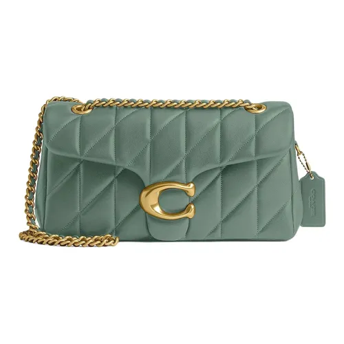 COACH Tabby Напп-Кожа Сумка через плечо Сумка на плечо Средняя Женская Зеленая