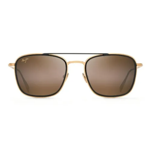 Maui Jim Металл Aviator Солнцезащитные очки Унисекс Золото