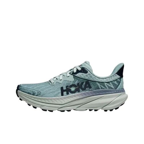 HOKA ONE ONE CHALLENGER 7 Противоскользящие устойчивые к истиранию низкие кеды для бега по пересеченной местности Женские Серый Синий