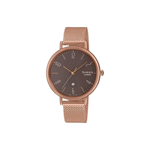 CASIO Кварцевый механизм нержавеющая сталь ремешок унисекс циферблат часов кофе