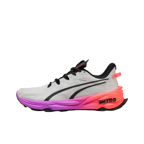 PUMA Fast Trac Nitro 3 Slip-Resistant Abrasion-Resistant Low Top Casual Trail Running Shoe Men's Light Gray PUMA Fast Trac Nitro 3 Противоскользящая устойчивая к истиранию низкая верхняя повседневная обувь для бега по тропам мужская светло-серый