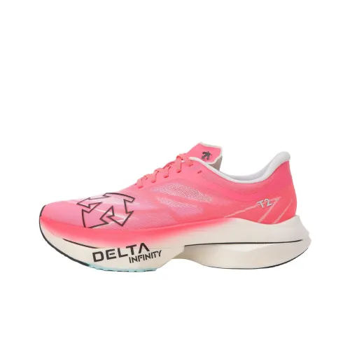 DESCENTE Slip-resistant Abrasion-resistant Low-top Беговые кроссовки Unisex Pink