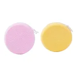 Утолщенный мягкий очищающий гель для лица с пухом, розовый + желтый: 2 упаковки