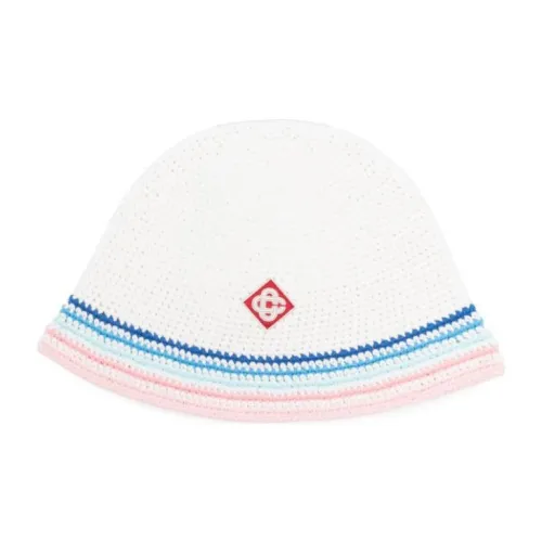 CASABLANCA Хлопок Вискоза Полиэстер Шапки-бини Унисекс Белый