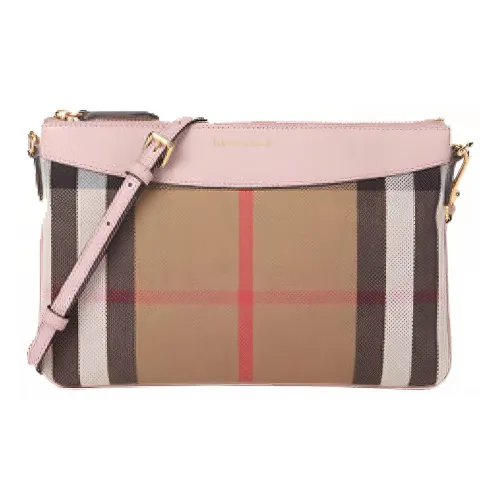 Burberry Винтаж Клатч из коровьей кожи сумка через плечо женская розовая