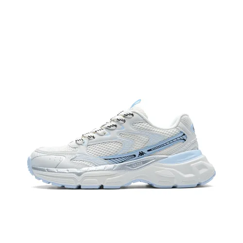 KAPPA Hydrogen Track Дышащий Легкий Увеличение Высоты Низкий Топ Беговые кроссовки Женские Зимний Белый Bio Синий