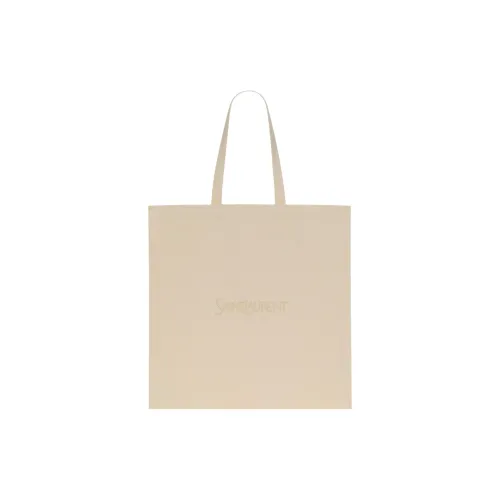 SAINT LAURENT Хлопок Тоут Сумка Сумка для покупок Сумка Сумка через плечо Экстра-большая Унисекс Светлый Умбра