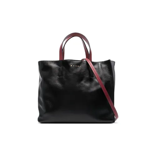 MARNI Телячья кожа Сумка через плечо Сумка Женская Черная Бордовая